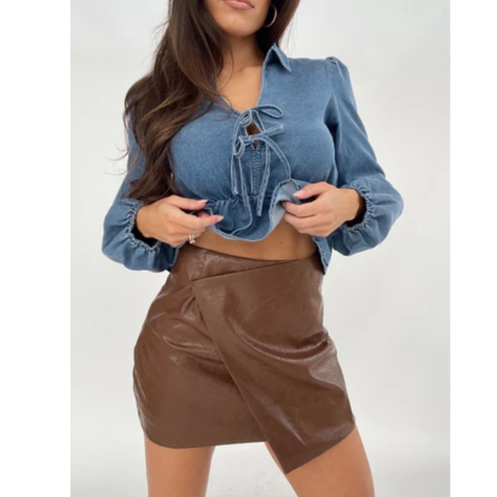 Lane 201 Brown Floral Patterned Skort / Skirt